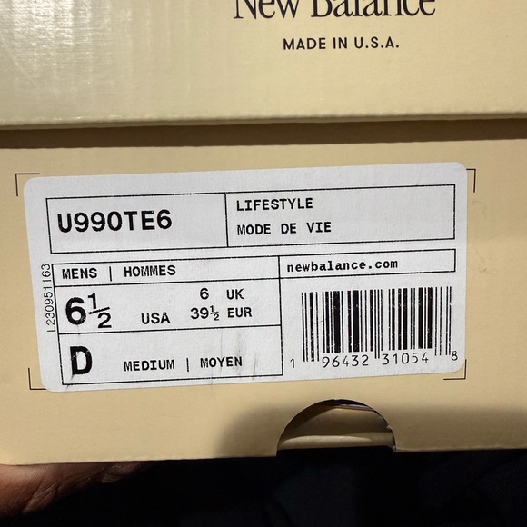 New Balance 990v6 Size 8W Yellow/ Mint - Picture 6 of 6